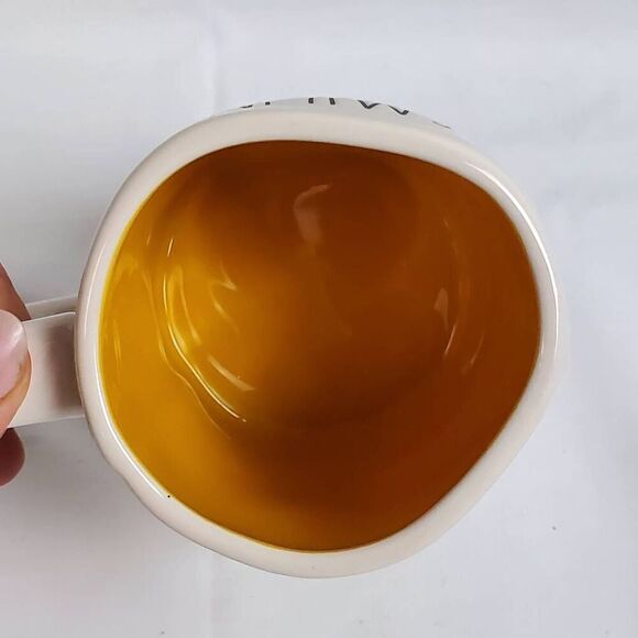 Rae Dunn “Smiling’s My Favorite” Mug Yellow Inside Buddy the Elf Holiday Christm - Picture 4 of 4